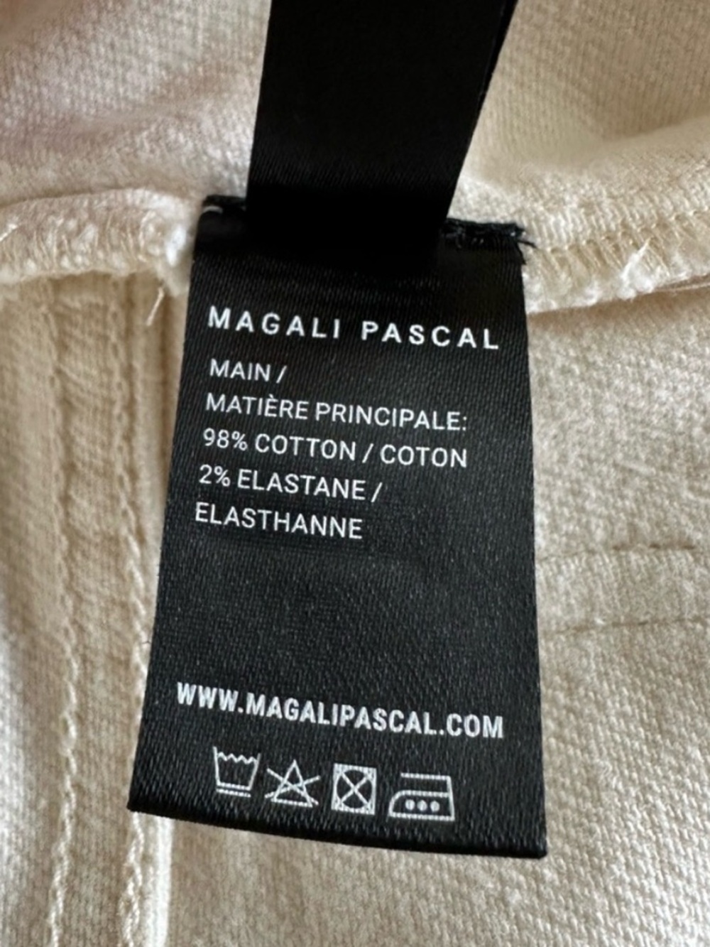 Anthropologie Magali Pascal Birkin Wide Leg Jeans High Rise Beige Size S - Picture 7 of 9